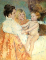 Mary Cassatt  - paintings - Mother, Sara and the Baby