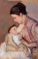 Mary Cassatt  - Bilder Gemälde - Motherhood