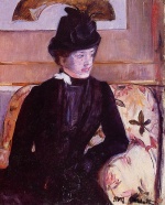 Mary Cassatt  - Bilder Gemälde - Mrs Gardner Cassatt in Black
