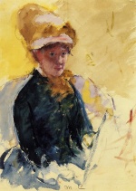 Mary Cassatt  - Peintures - Autoportrait