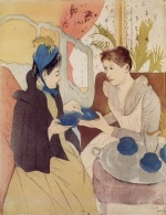 Mary Cassatt  - Bilder Gemälde - The Visit