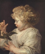 peter paul rubens  - Bilder Gemälde - Boy with Bird