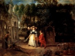 Peter Paul Rubens  - Bilder Gemälde - Rubens In His Garden With Helena Fourment