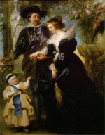 Peter Paul Rubens  - Bilder Gemälde - Rubens, his wife Helena Fourment, and their son Peter Paul