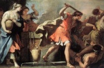 Sebastiano Ricci  - Peintures - Moïse défendant les filles de Jéthro