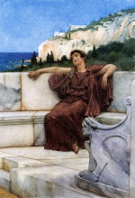 Sir Lawrence Alma Tadema  - Peintures - Dolce Far Niente