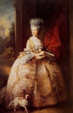 Thomas Gainsborough  - Peintures - La reine Charlotte