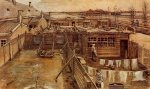 Vincent Willem van Gogh  - Peintures - Atelier de charpentier, vu depuis l´atelier de l´artiste