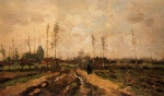 Vincent Willem van Gogh  - Bilder Gemälde - Landscape with Church and Farms