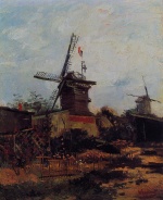 Vincent Willem van Gogh  - Bilder Gemälde - Le Moulin de Blute Fin