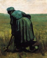 Vincent Willem van Gogh  - Bilder Gemälde - Peasant Woman Digging
