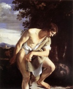 Orazio Gentileschi - paintings - David Contemplating the Head of Goliath