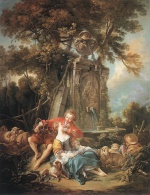 Francois Boucher - Peintures - Une pastorale automne