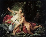 Francois Boucher - Peintures - Léda et le Cygne