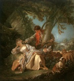 François Boucher - Peintures - Le sommeil interrompu