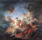 Francois Boucher  - Peintures - Vulcain présentant à Vénus les armes pour Enée