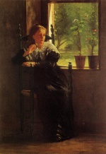 Winslow Homer - Bilder Gemälde - At the Window
