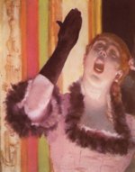 Edgar Degas  - paintings - Cafe Concert Singer
