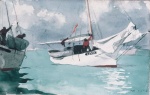 Winslow Homer  - Bilder Gemälde - Fishing Boats, Key West