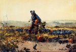 Winslow Homer  - Bilder Gemälde - For the Farmers Boy (Old English Song)