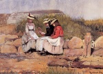 Winslow Homer  - Bilder Gemälde - Girls with Lobster