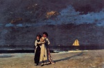 Winslow Homer  - Bilder Gemälde - Promenade on the Beach