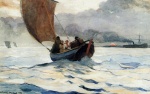 Winslow Homer  - Peintures - Le retour des bateaux de pêche