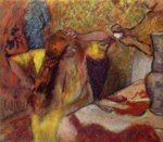 Edgar Degas - Bilder Gemälde - Frau bei der Toilette