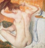 Edgar Degas  - paintings - Woman Combing Her Hair