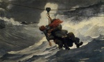 Winslow Homer  - Bilder Gemälde - The Life Line