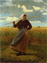 Winslow Homer  - Bilder Gemälde - The Return of the Gleaner
