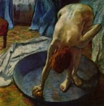 Edgar Degas - Peintures - Femme dans la baignoire