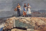 Winslow Homer  - Bilder Gemälde - Where are the Boats