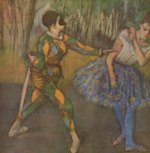 Edgar Degas - Bilder Gemälde - Harlekin und Colombine