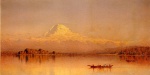 Sanford Robinson Gifford - Peintures - Mont Rainier, baie de Tacoma