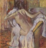 Edgar Degas  - Peintures - Femme se séchant après le bain