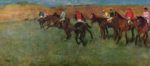 Edgar Degas  - Bilder Gemälde - Pferderennen vor dem Start