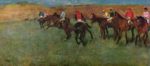 Edgar Degas  - Peintures - Avant le départ de la course