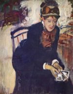 Bild:Portrait der Miss Cassatt, die Karten haltend