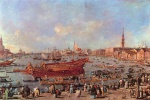 Francesco Guardi - Bilder Gemälde - Abfahrt des Bucentaur zum Lido