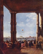 Francesco Guardi - Bilder Gemälde - Aufstieg eines Luftballons