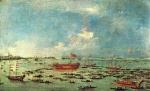 Francesco Guardi - Peintures - Le Bucentaure en face de San Nicolo di Lido