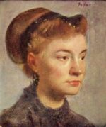 Hilaire Germain Edgar De Gas  - Peintures - Portrait d'une jeune femme