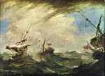 Francesco Guardi - Bilder Gemälde - Schiffe im Meeresgewitter
