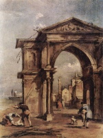 Francesco Guardi  - Bilder Gemälde - Veduta fantastica