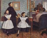 Hilaire Germain Edgar De Gas  - Peintures - Portrait de la famille Bellelli