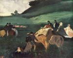 Edgar Degas  - Bilder Gemälde - Reiter in einer Landschaft
