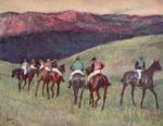 Hilaire Germain Edgar De Gas  - Peintures - Les chevaux de course (L´entraînement)