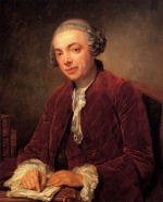 Jean Baptiste Greuze - Bilder Gemälde - Portrait of Abraham de Roquencourt