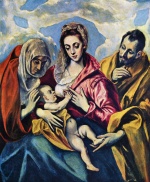 El Greco - Bilder Gemälde - Heilige Familie